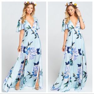Faye Flutter Maxi Dress - Mint to Be Floral